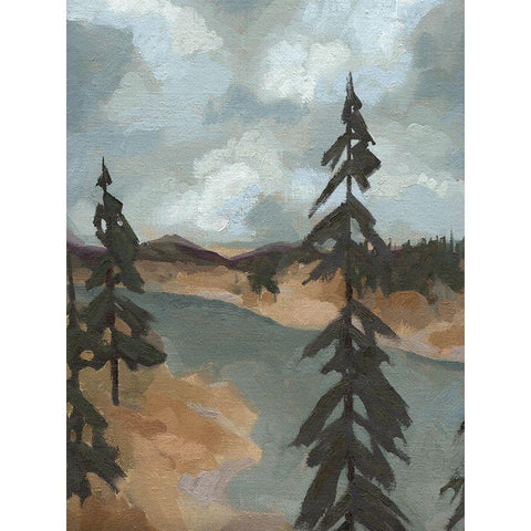 Yellowstone River II Black Modern Wood Framed Art Print by Green, Jacob