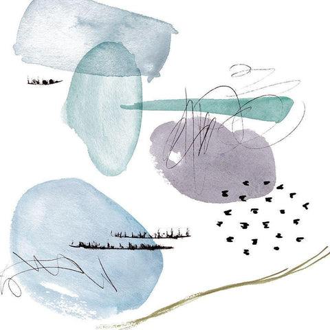 New Chapter II Black Modern Wood Framed Art Print by Wang, Melissa