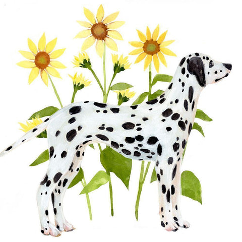 Garden Trot I Black Modern Wood Framed Art Print with Double Matting by Warren, Annie