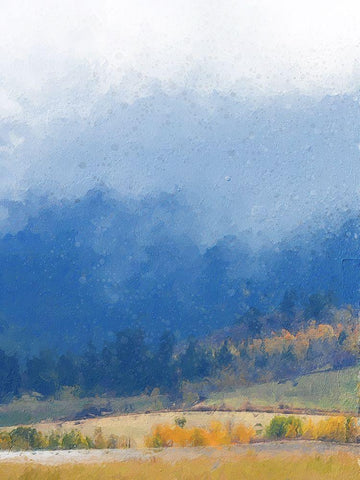 Mountain Mist I White Modern Wood Framed Art Print with Double Matting by Vest, Chris