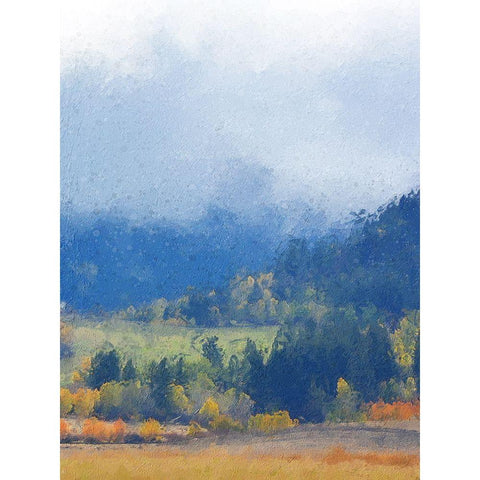 Mountain Mist II Black Modern Wood Framed Art Print by Vest, Chris