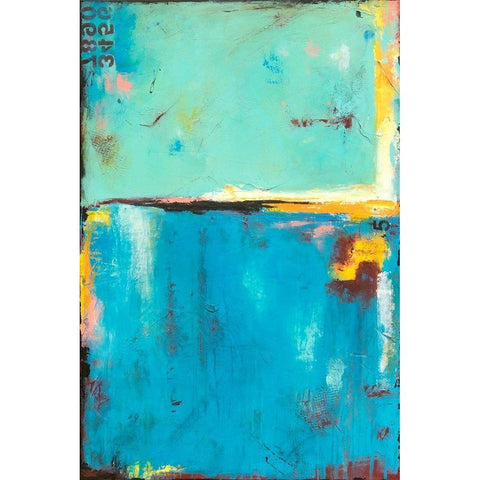 Matchbox Blue 55 Black Modern Wood Framed Art Print with Double Matting by Ashley, Erin
