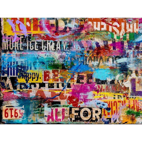Metromix Luv I Black Modern Wood Framed Art Print by Ashley, Erin