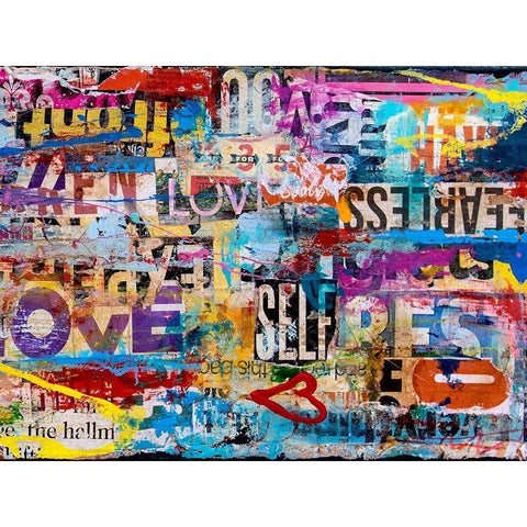 Metromix Luv II Gold Ornate Wood Framed Art Print with Double Matting by Ashley, Erin