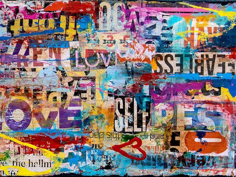Metromix Luv II Black Ornate Wood Framed Art Print with Double Matting by Ashley, Erin