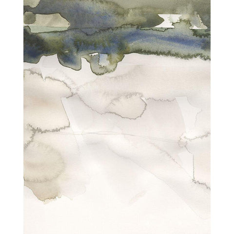 Watercolor Abstract Horizon IV White Modern Wood Framed Art Print by Green, Jacob