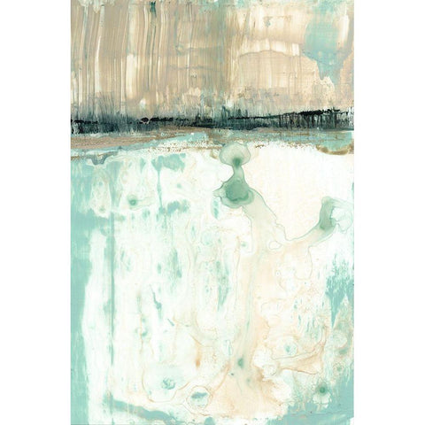 Hint of Mint I Black Modern Wood Framed Art Print with Double Matting by Goldberger, Jennifer