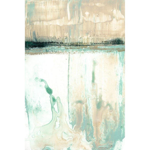 Hint of Mint II Gold Ornate Wood Framed Art Print with Double Matting by Goldberger, Jennifer