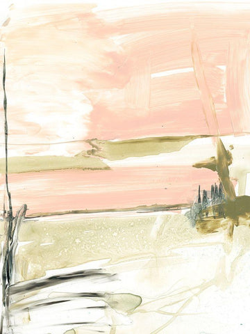 Peach Sorbet II Black Ornate Wood Framed Art Print with Double Matting by Goldberger, Jennifer