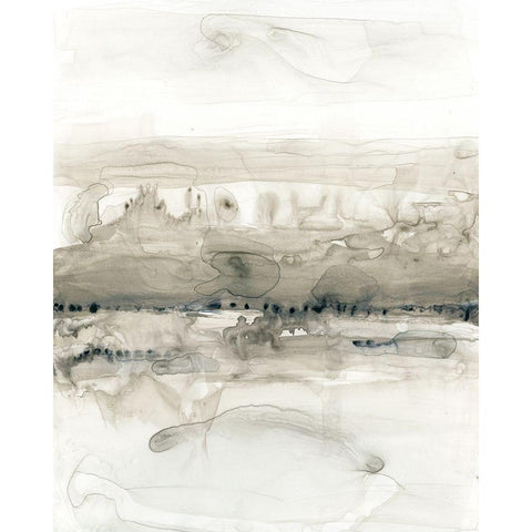 Grey on the Horizon I Black Modern Wood Framed Art Print with Double Matting by Goldberger, Jennifer