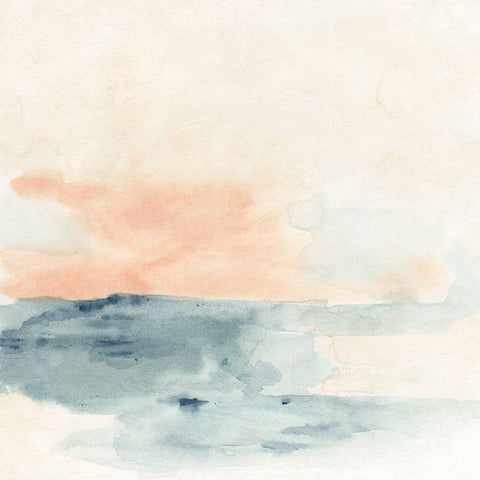 Sea Hint I White Modern Wood Framed Art Print with Double Matting by Vess, June Erica