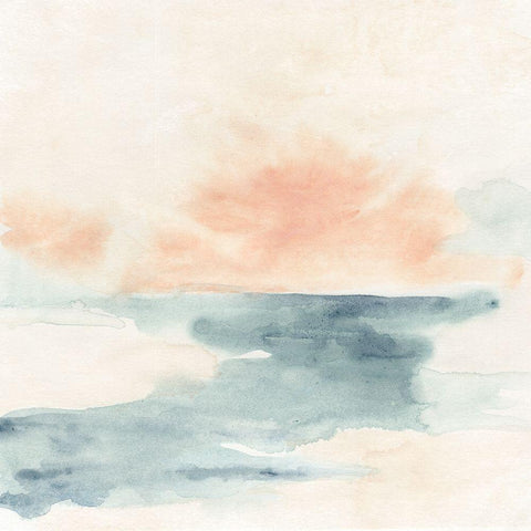 Sea Hint II White Modern Wood Framed Art Print by Vess, June Erica