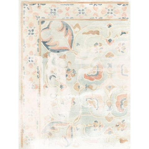 Antique Textile Swatch I Gold Ornate Wood Framed Art Print with Double Matting by Vess, June Erica