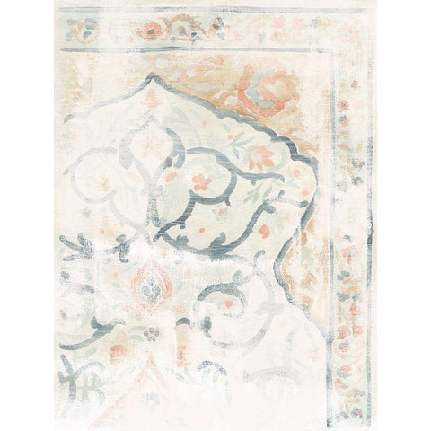 Antique Textile Swatch III Gold Ornate Wood Framed Art Print with Double Matting by Vess, June Erica