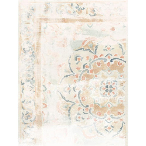 Antique Textile Swatch IV White Modern Wood Framed Art Print by Vess, June Erica