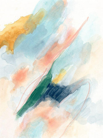 Sky Strike I White Modern Wood Framed Art Print with Double Matting by Vess, June Erica