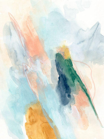 Sky Strike II White Modern Wood Framed Art Print with Double Matting by Vess, June Erica