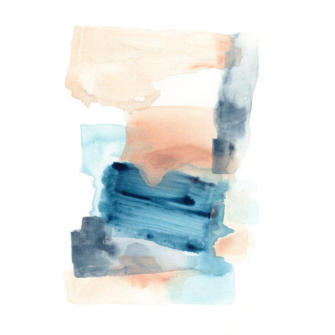 Wave Stack I White Modern Wood Framed Art Print by Vess, June Erica