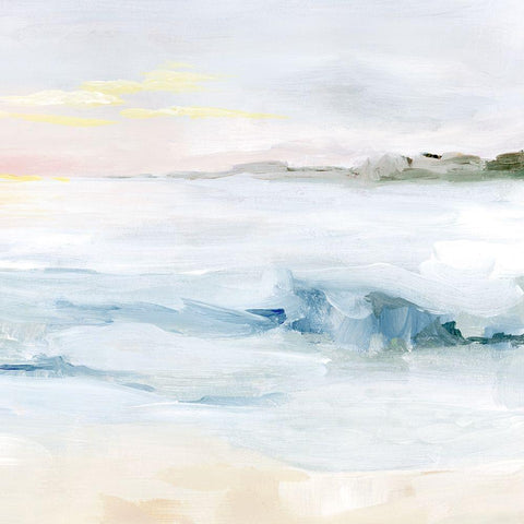 Surf at Dawn II White Modern Wood Framed Art Print with Double Matting by Popp, Grace