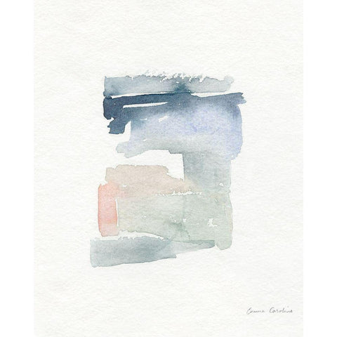 Sea Glass Color Studies I Gold Ornate Wood Framed Art Print with Double Matting by Caroline, Emma