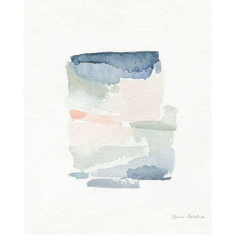 Sea Glass Color Studies III Black Modern Wood Framed Art Print by Caroline, Emma