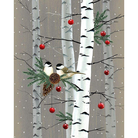 Birch Birds II Gold Ornate Wood Framed Art Print with Double Matting by Popp, Grace