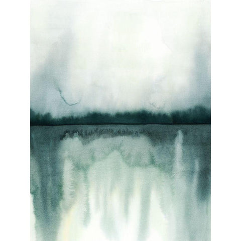 Soft Reflections I Black Modern Wood Framed Art Print with Double Matting by Popp, Grace