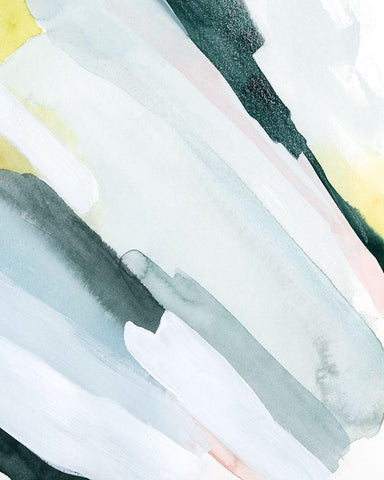 Pastel Sunrise II White Modern Wood Framed Art Print with Double Matting by Popp, Grace