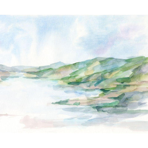 Pastel Seaside II Black Modern Wood Framed Art Print by Harper, Ethan