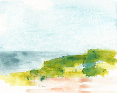 Spring Shoals I Black Ornate Wood Framed Art Print with Double Matting by Vess, June Erica