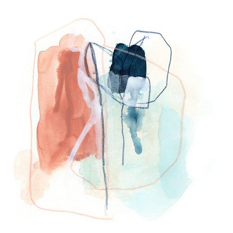 Rose Round I Gold Ornate Wood Framed Art Print with Double Matting by Vess, June Erica