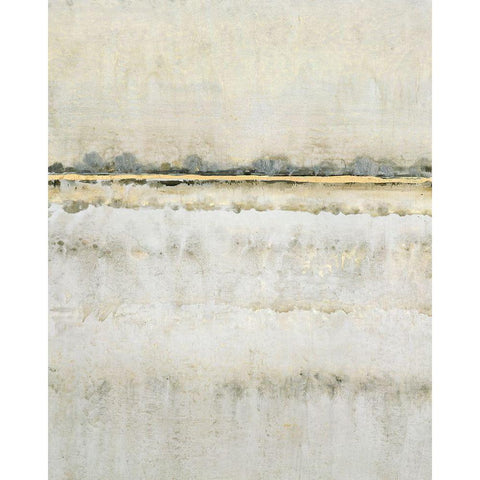 Gilded Horizon I Black Modern Wood Framed Art Print with Double Matting by OToole, Tim