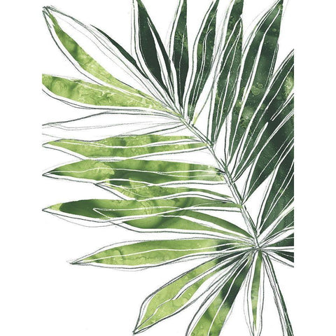 Expressive Palm IV Gold Ornate Wood Framed Art Print with Double Matting by Vess, June Erica