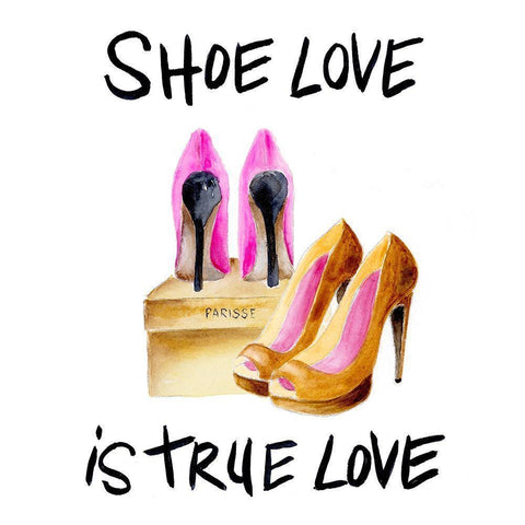 If the Shoe Fits I Gold Ornate Wood Framed Art Print with Double Matting by Moore, Regina