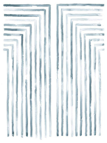Divisions I White Modern Wood Framed Art Print with Double Matting by Lam, Vanna