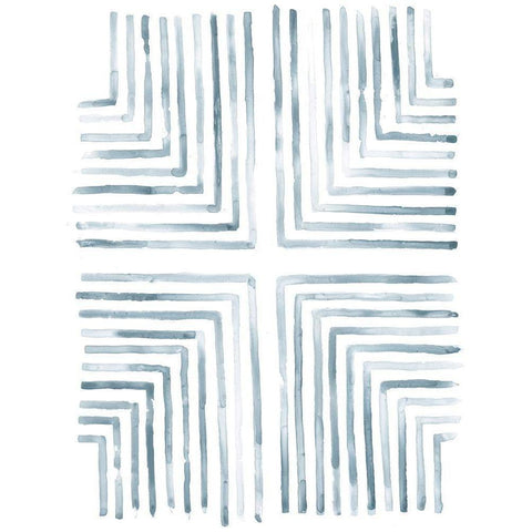 Divisions II Black Modern Wood Framed Art Print with Double Matting by Lam, Vanna