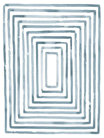 Divisions III White Modern Wood Framed Art Print with Double Matting by Lam, Vanna