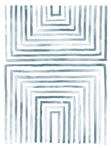 Divisions IV White Modern Wood Framed Art Print with Double Matting by Lam, Vanna