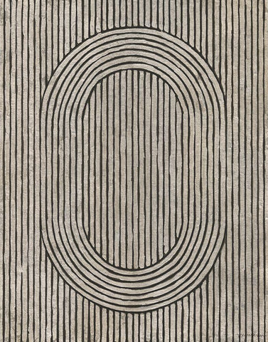 Cedar Grooves I White Modern Wood Framed Art Print with Double Matting by Lam, Vanna