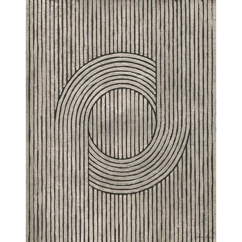 Cedar Grooves III Black Modern Wood Framed Art Print with Double Matting by Lam, Vanna