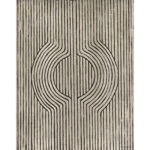 Cedar Grooves IV Black Modern Wood Framed Art Print by Lam, Vanna