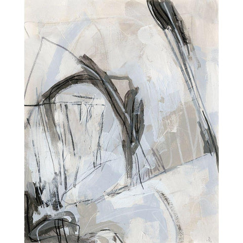 Custom Neutral Boundary II White Modern Wood Framed Art Print by Vess, June Erica