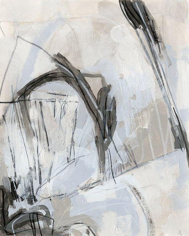 Custom Neutral Boundary II Black Ornate Wood Framed Art Print with Double Matting by Vess, June Erica