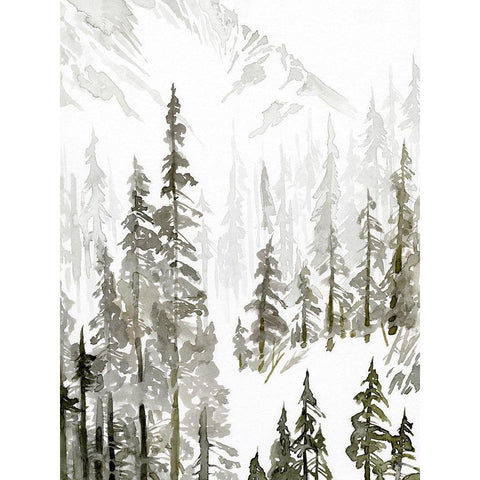 Custom Continental Divide I White Modern Wood Framed Art Print by Green, Jacob