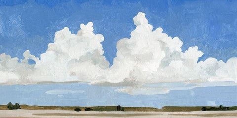 Picnic Landscape II Black Ornate Wood Framed Art Print with Double Matting by Caroline, Emma
