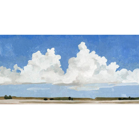 Picnic Landscape II Black Modern Wood Framed Art Print by Caroline, Emma