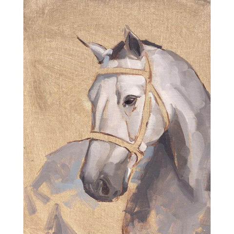 Thoroughbred V White Modern Wood Framed Art Print by Green, Jacob