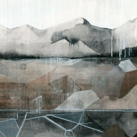 Valley Stormscape I Black Modern Wood Framed Art Print with Double Matting by Popp, Grace