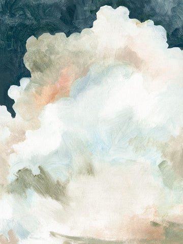Dark Cumulus I Black Ornate Wood Framed Art Print with Double Matting by Caroline, Emma