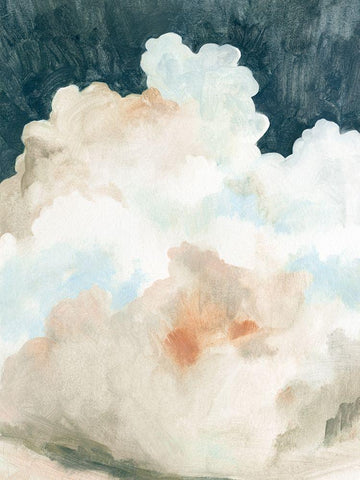 Dark Cumulus II White Modern Wood Framed Art Print with Double Matting by Caroline, Emma